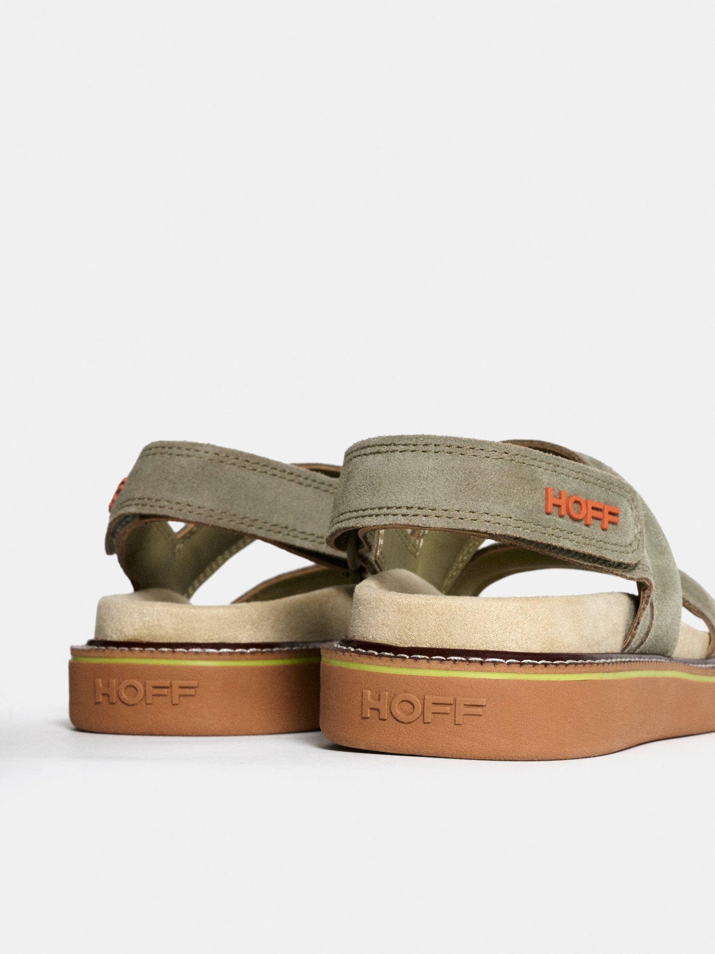 LEATHER SANDAL ROAD KHAKI
