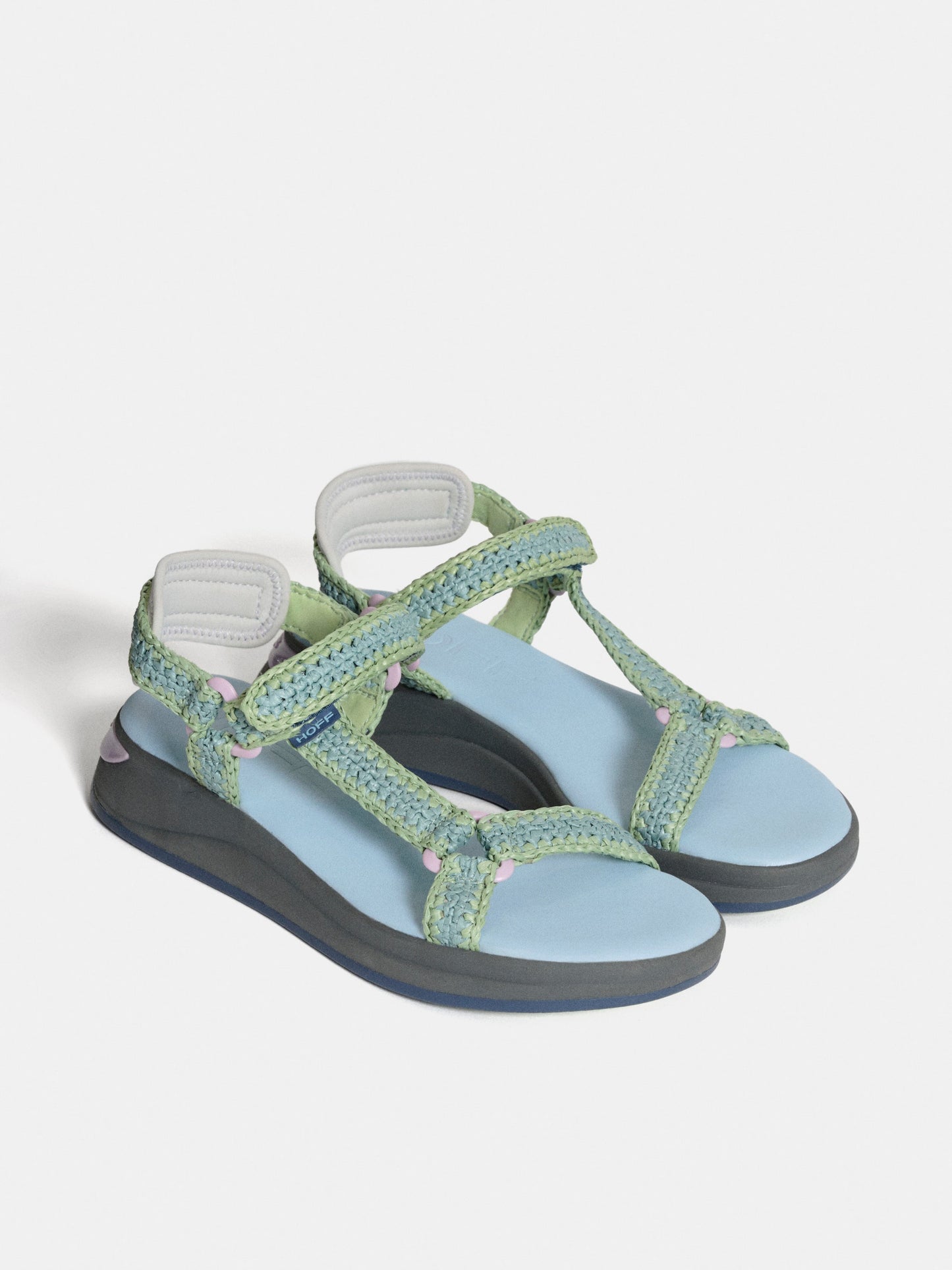 SANDAL ISLAND RAFFIA BLUE