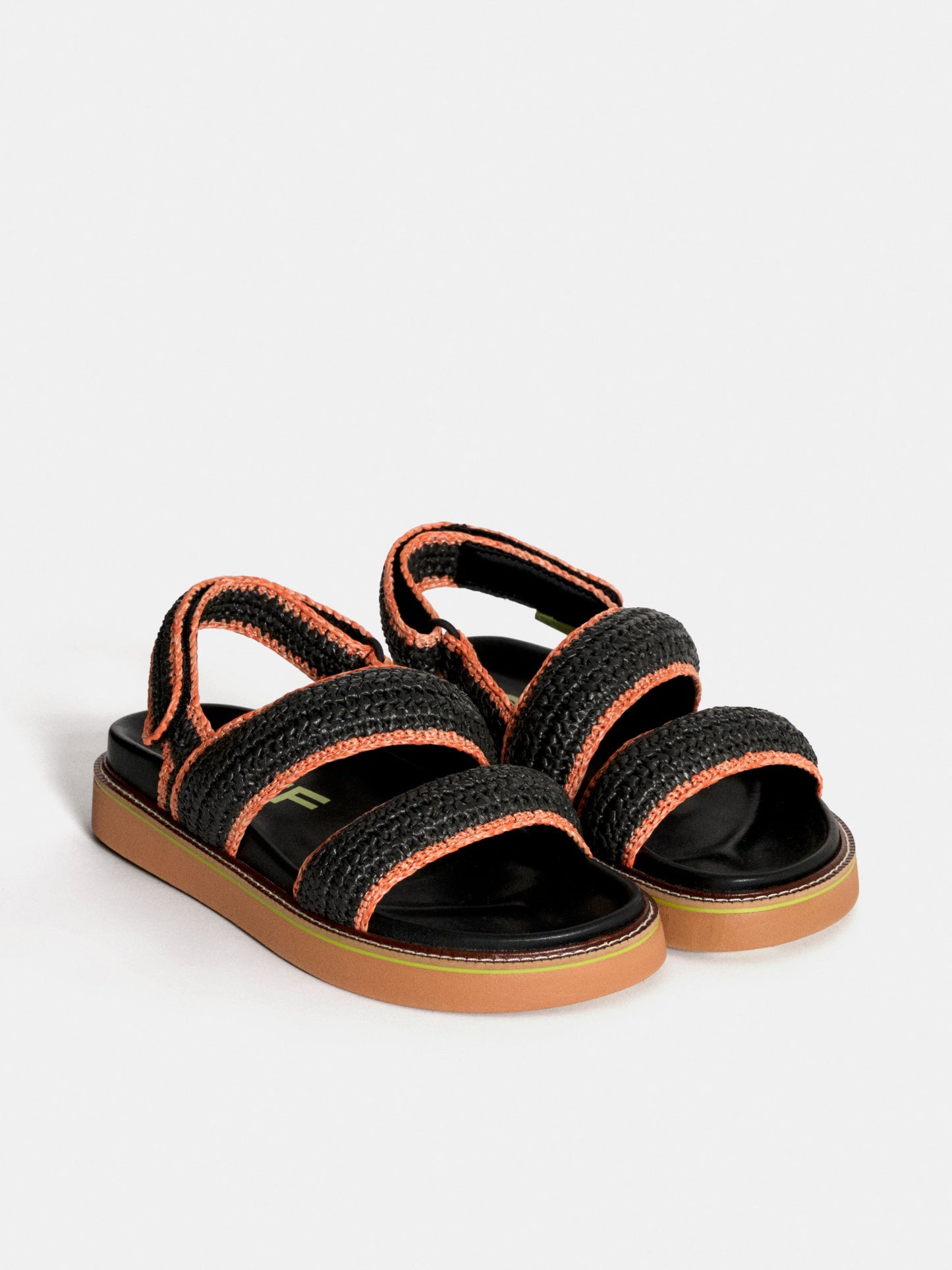 SANDAL ROAD RAFFIA BLACK