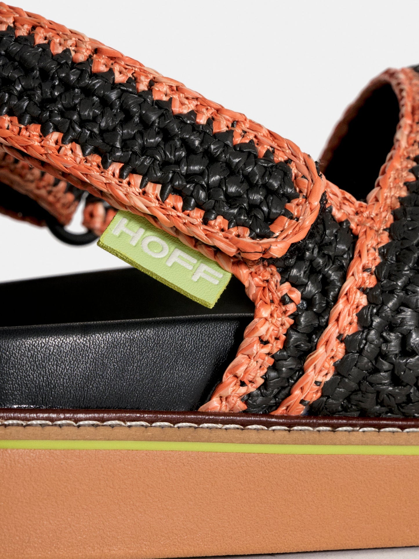 SANDAL ROAD RAFFIA BLACK