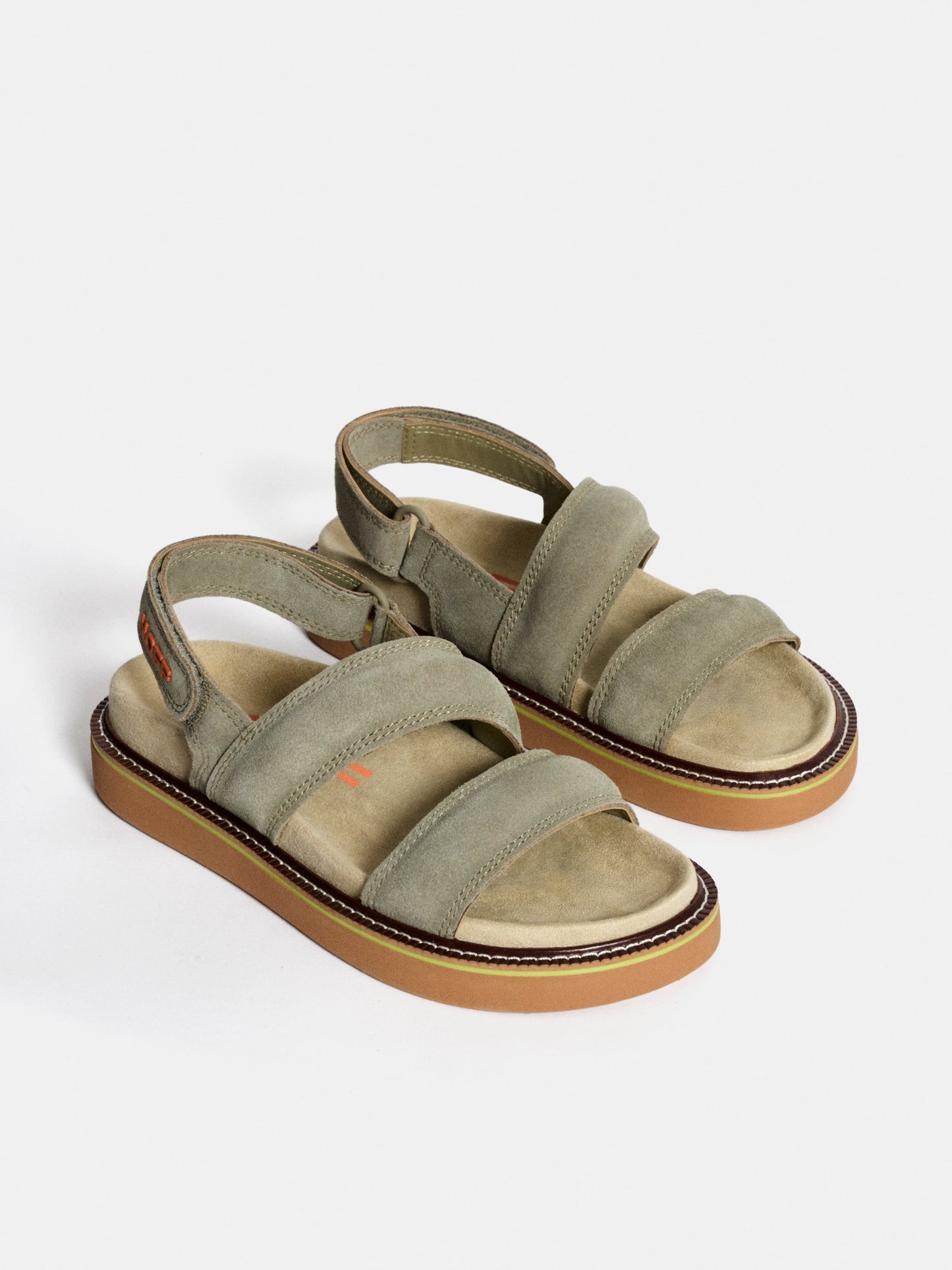 LEATHER SANDAL ROAD KHAKI