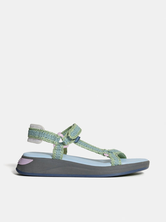 SANDAL ISLAND RAFFIA BLUE