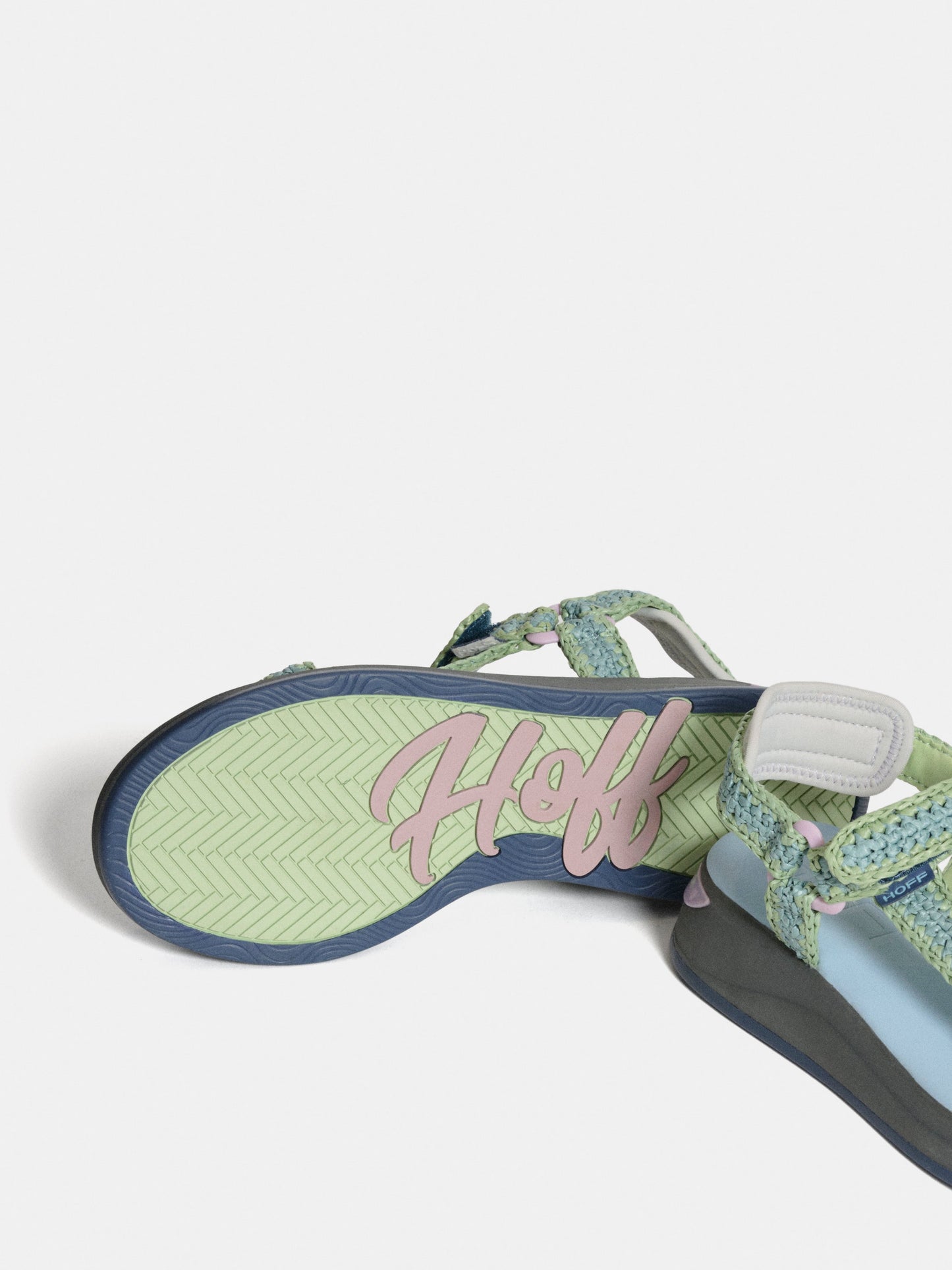 SANDAL ISLAND RAFFIA BLUE