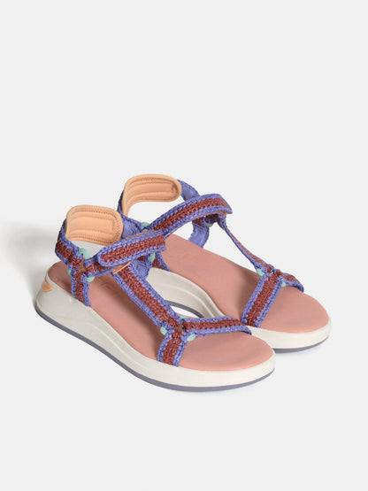 SANDAL ISLAND RAFFIA LILAC
