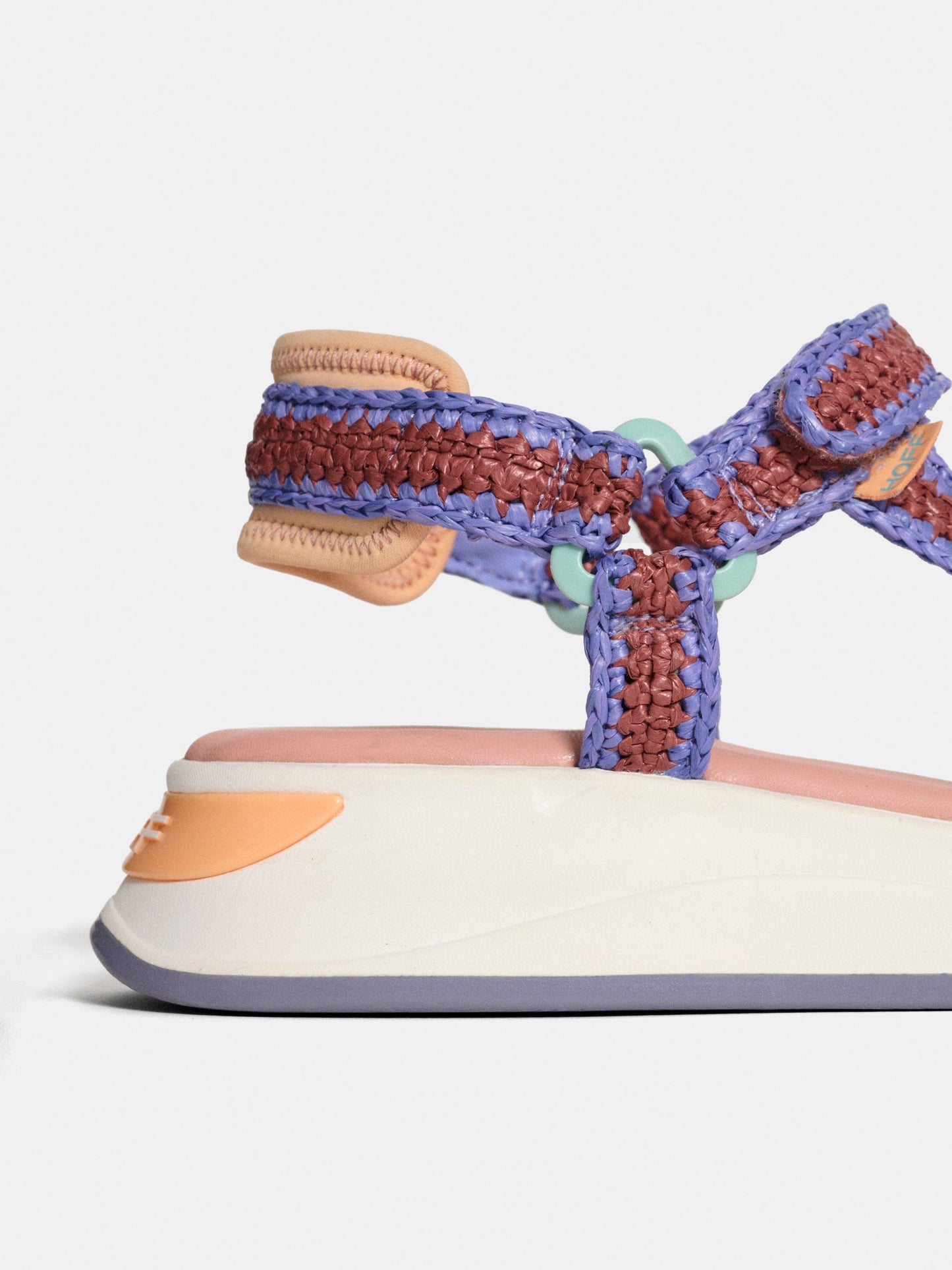 SANDAL ISLAND RAFFIA LILAC