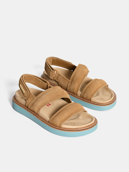 LEATHER SANDAL ROAD BROWN