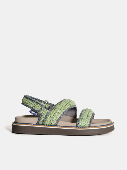 SANDAL ROAD RAFFIA AQUAMARINE