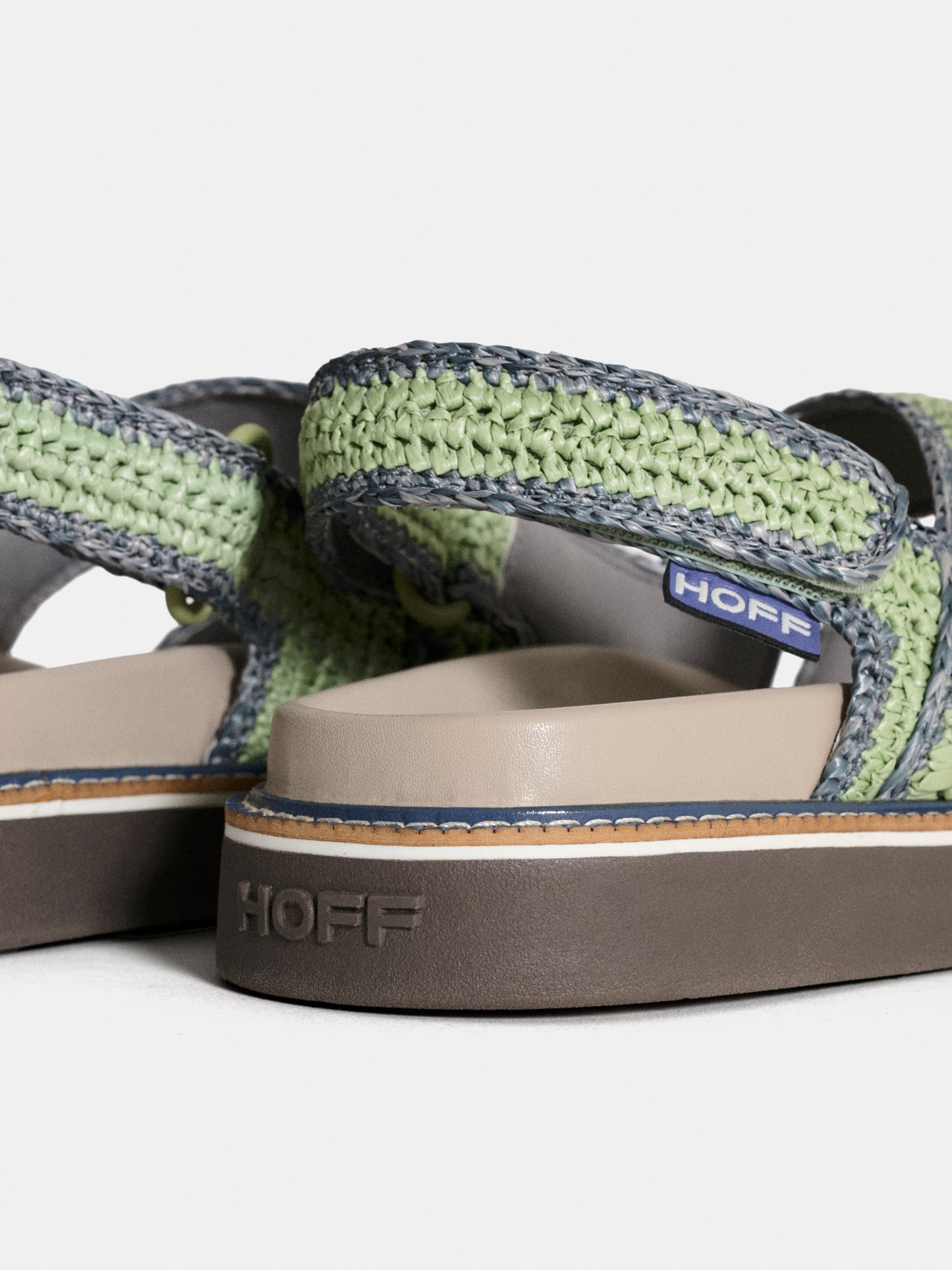 SANDAL ROAD RAFFIA AQUAMARINE