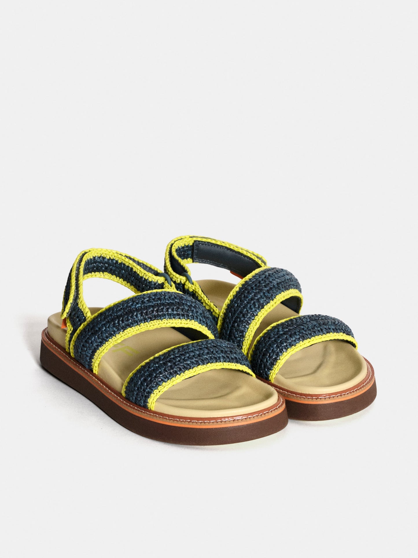 SANDAL ROAD RAFFIA NAVY BLUE