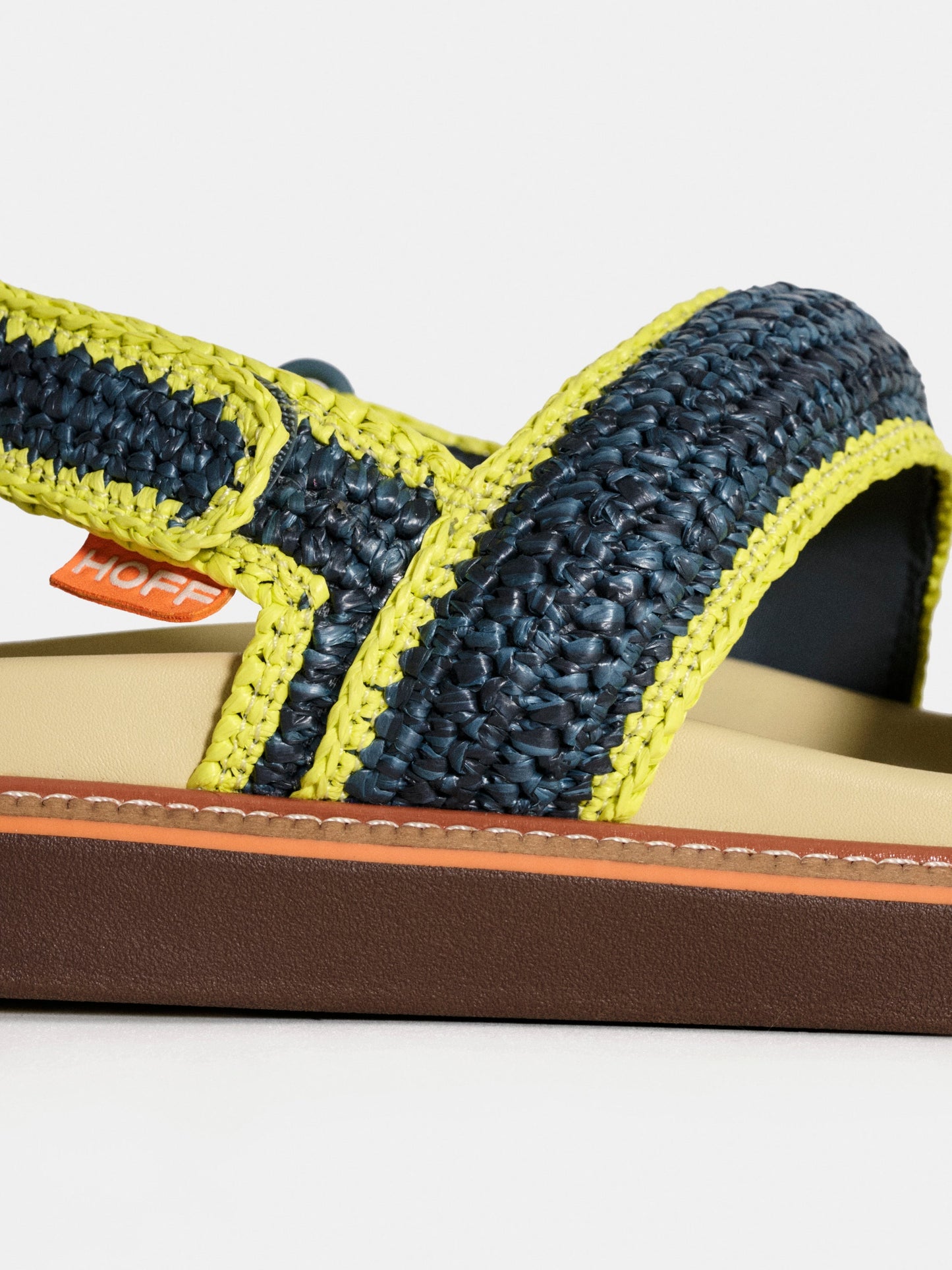 SANDAL ROAD RAFFIA NAVY BLUE
