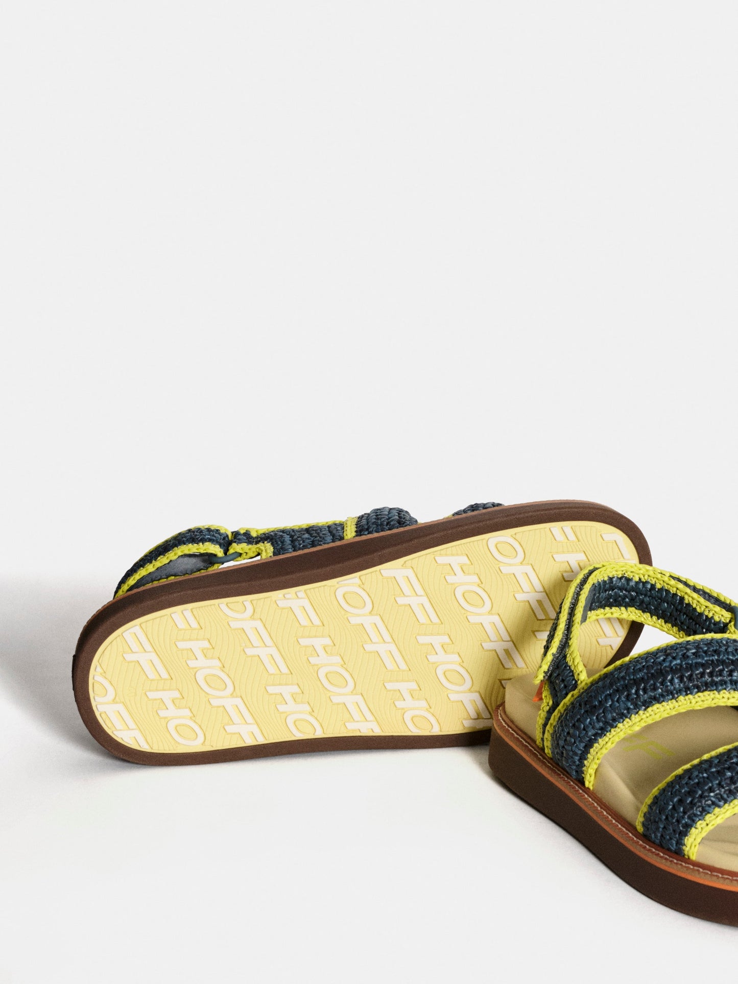 SANDAL ROAD RAFFIA NAVY BLUE